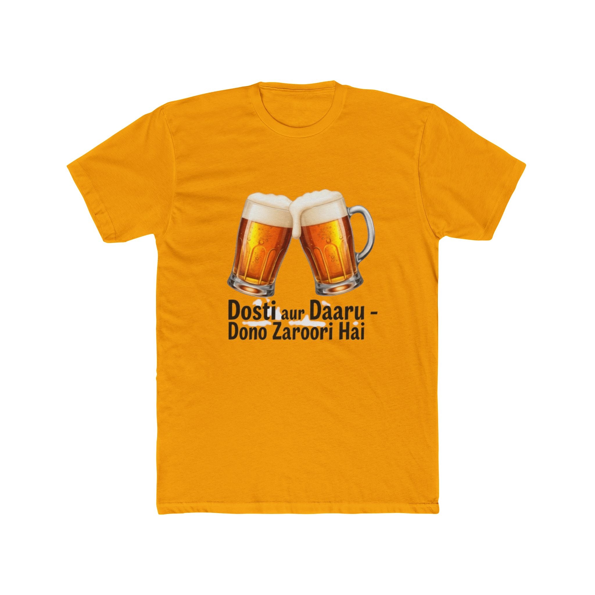 Daru aur Dosti Title Design Unisex Printed T-Shirt