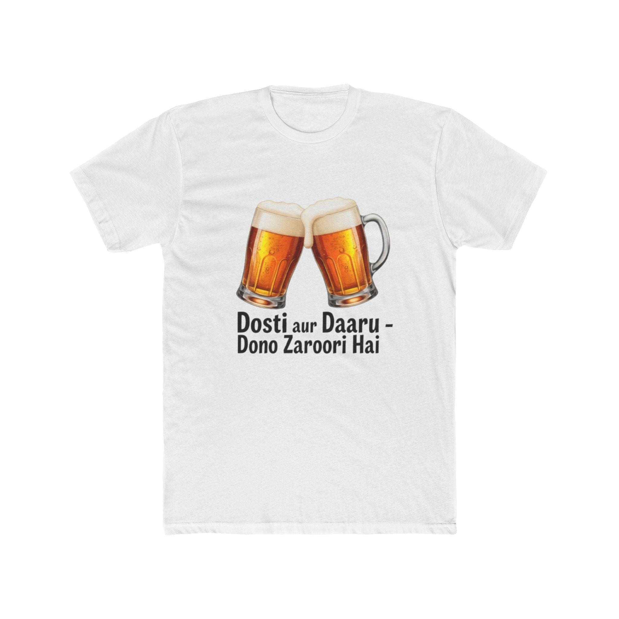 Daru aur Dosti Title Design Unisex Printed T-Shirt