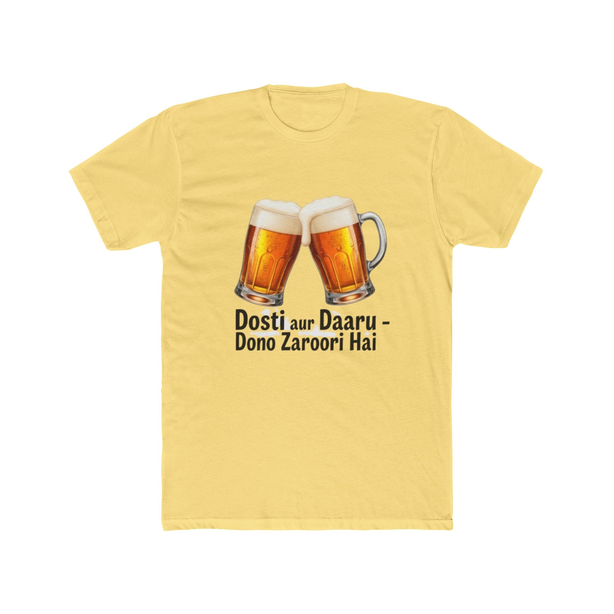 Daru aur Dosti Title Design Unisex Printed T-Shirt